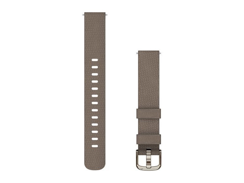Garmin Lily 2 14mm nylon óraszíj kávé/krémarany