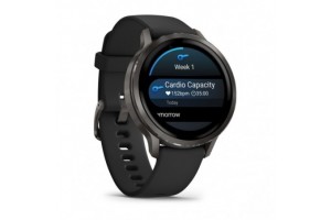 Garmin Venu 4 41 mm - sötétszürke, fekete szíj