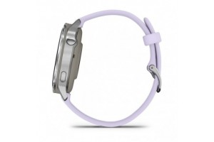 Garmin Venu 4 41 mm – ezüst tok, mályvaszínű szilikon szíj