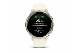 Garmin Venu 4 41 mm Lunar Gold - csontszín szilikon szíj