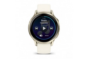 Garmin Venu 4 41 mm Lunar Gold - csontszín szilikon szíj