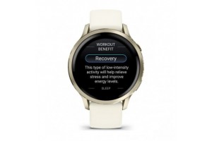 Garmin Venu 4 41 mm Lunar Gold - csontszín szilikon szíj