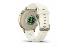 Garmin Venu 4 41 mm Lunar Gold - csontszín szilikon szíj