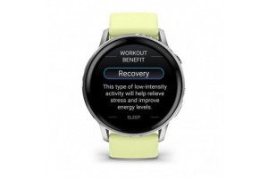 Garmin Venu 4 45 mm - ezüst, citromsárga szíj