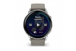 Garmin Venu 4 45 mm ezüst - szürke szilikon szíj