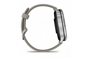 Garmin Venu 4 45 mm ezüst - szürke szilikon szíj