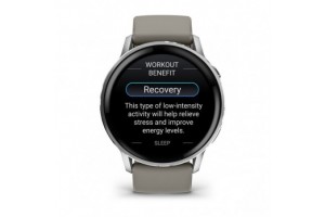 Garmin Venu 4 45 mm ezüst - szürke szilikon szíj