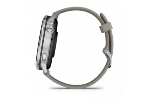 Garmin Venu 4 45 mm ezüst - szürke szilikon szíj