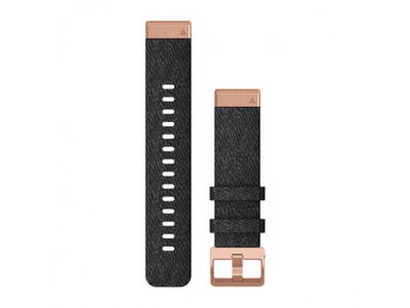 Garmin 20 mm nylon óraszíj - fekete, Rose Gold csat