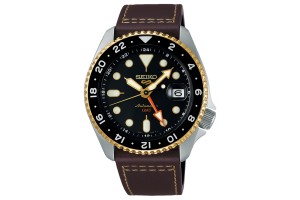 SEIKO SSK036K1 férfi karóra - 5 Sports, bőr szíj
