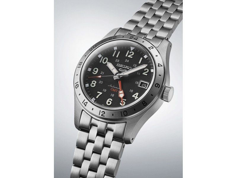 SEIKO SSK023K1 férfi karóra - 39,4 mm, nemesacél, GMT