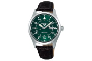 SEIKO SRPJ89K1 férfi karóra, bőr szíj, 36,4 mm