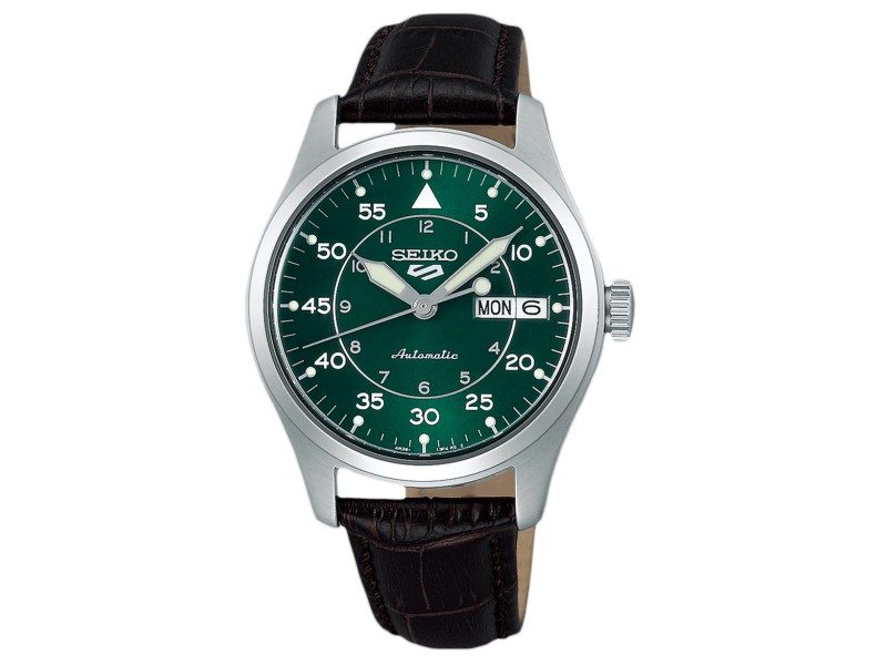 SEIKO SRPJ89K1 férfi karóra, bőr szíj, 36,4 mm