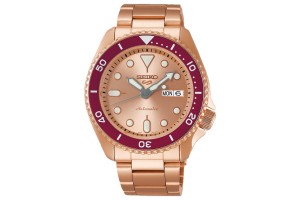 SEIKO SRPK08K1 férfi rózsaarany automata karóra 42,5 mm