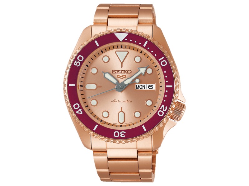 SEIKO SRPK08K1 férfi rózsaarany automata karóra 42,5 mm