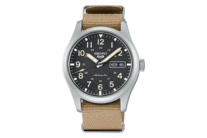 SEIKO SRPG35K1 férfi karóra - sötét számlap, NATO szíj