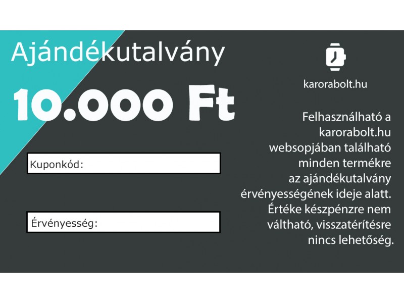 Ajándékutalvány 10 000 Ft – Karorabolt