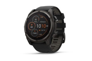 Garmin fēnix 8 Solar 51mm – DLC titán, fekete szilikon szíj