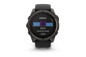 Garmin fēnix 8 Solar 51mm – DLC titán, fekete szilikon szíj