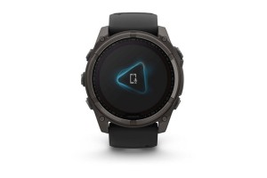 Garmin fēnix 8 Solar 51mm – DLC titán, fekete szilikon szíj