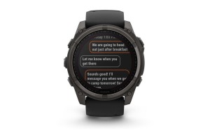 Garmin fēnix 8 Solar 51mm – DLC titán, fekete szilikon szíj
