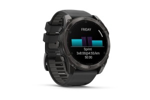 Garmin fēnix 8 51mm Sapphire DLC titán, fekete szíj