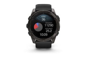 Garmin fēnix 8 51mm Sapphire DLC titán, fekete szíj