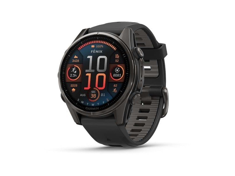 Garmin fēnix 8 43mm AMOLED Sapphire — karbonszürke DLC titán