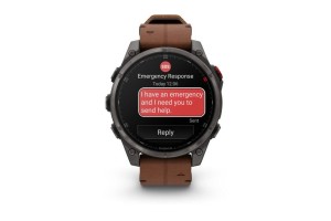 Garmin fenix 8 Pro 47mm — karbonszürke DLC titán barna bőrszíj