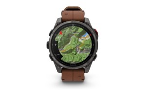 Garmin fenix 8 Pro 47mm — karbonszürke DLC titán barna bőrszíj