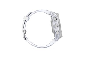 Garmin fēnix 8 43mm ezüst tok, fehér szilikon szíj