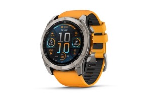 Garmin fēnix 8 51mm Sapphire — narancs/grafit szilikon szíj