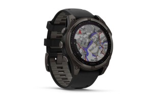 Garmin fēnix 8 47mm Solar – DLC titán, Sapphire, fekete szilikon szíj