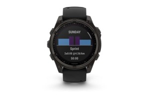 Garmin fēnix 8 47mm Solar – DLC titán, Sapphire, fekete szilikon szíj