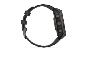 Garmin fēnix 8 47mm Solar – DLC titán, Sapphire, fekete szilikon szíj