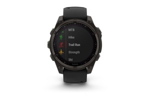 Garmin fēnix 8 47mm Solar – DLC titán, Sapphire, fekete szilikon szíj