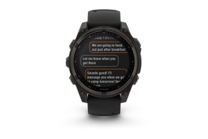 Garmin fēnix 8 47mm Solar – DLC titán, Sapphire, fekete szilikon szíj
