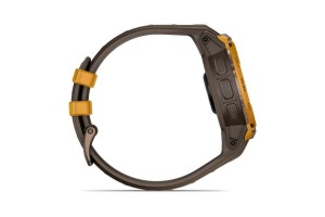 Garmin Instinct Crossover AMOLED bronz/sárga, barna szíj