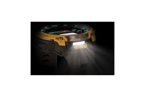 Garmin Instinct Crossover AMOLED bronz/sárga, barna szíj