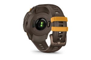 Garmin Instinct Crossover AMOLED bronz/sárga, barna szíj