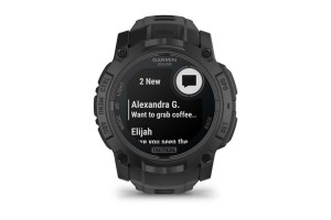 Garmin Instinct 3 Solar Tactical 50 mm — Fekete, szilikon szíj