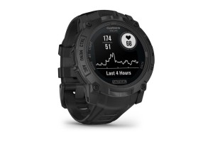 Garmin Instinct 3 Solar Tactical 50 mm — Fekete, szilikon szíj