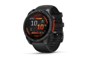 Garmin fēnix 8 47mm, sötétszürke tok, fekete szilikon szíj