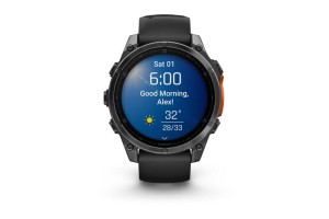 Garmin fēnix 8 47mm, sötétszürke tok, fekete szilikon szíj