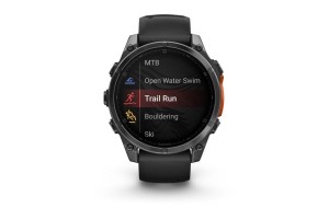 Garmin fēnix 8 47mm, sötétszürke tok, fekete szilikon szíj