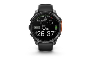Garmin fēnix 8 47mm, sötétszürke tok, fekete szilikon szíj
