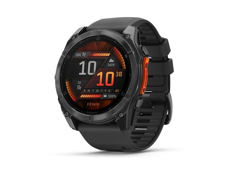 Garmin fēnix 8 51mm – sötétszürke tok, fekete szilikon szíj