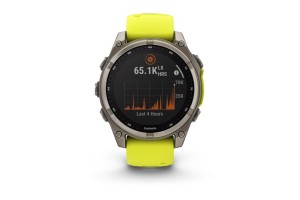 Garmin fēnix 8 Solar 47mm Sapphire — titán, neonsárga szíj