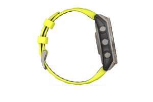 Garmin fēnix 8 Solar 47mm Sapphire — titán, neonsárga szíj