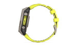 Garmin fēnix 8 Solar 47mm Sapphire — titán, neonsárga szíj